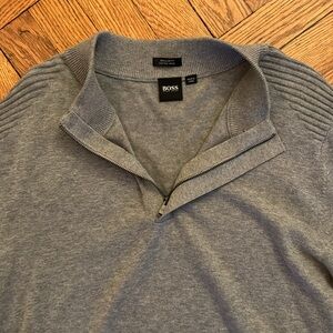 Hugo Boss Grey quarter zip XL